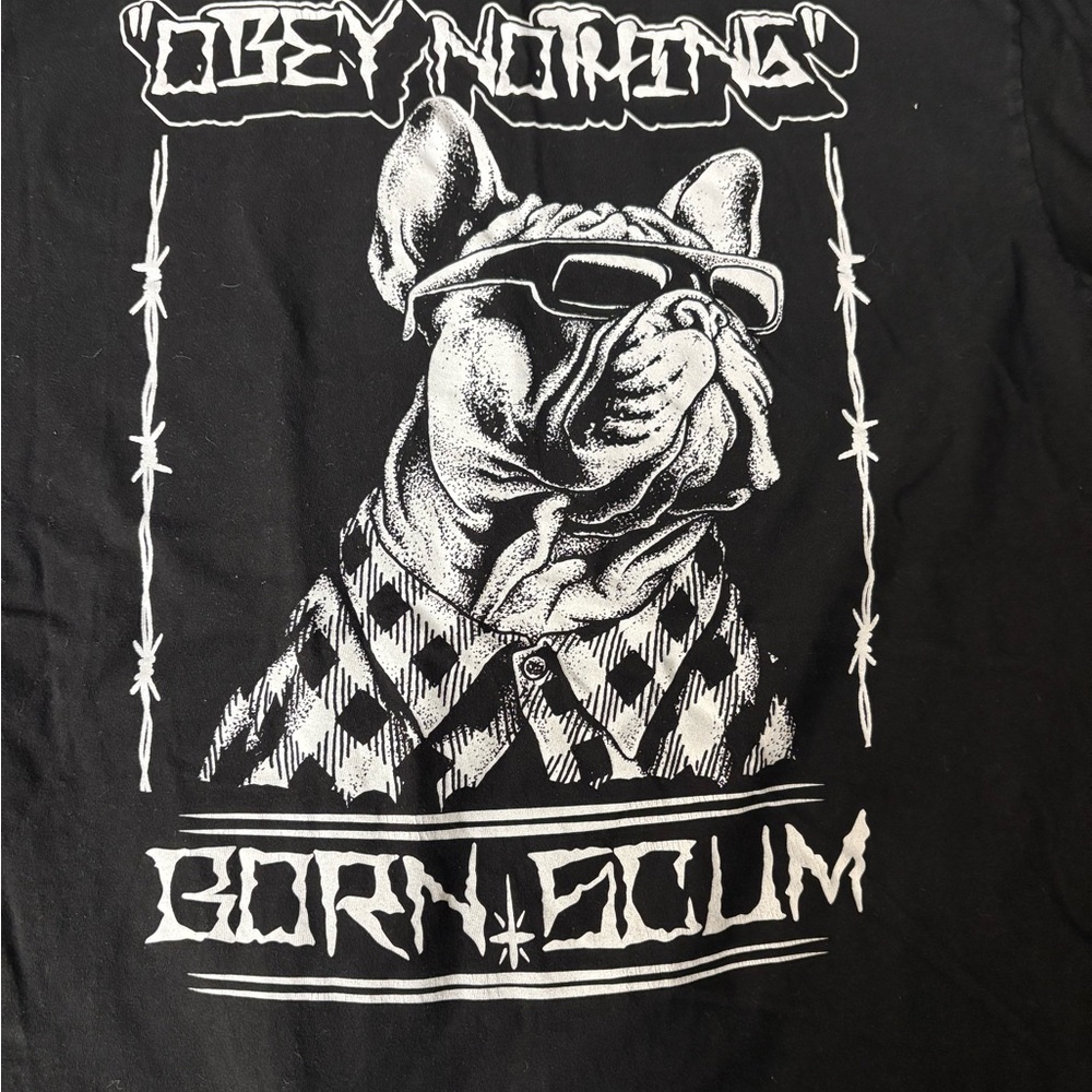 Obey Nothing Dog Graphic T-Shirt - Black